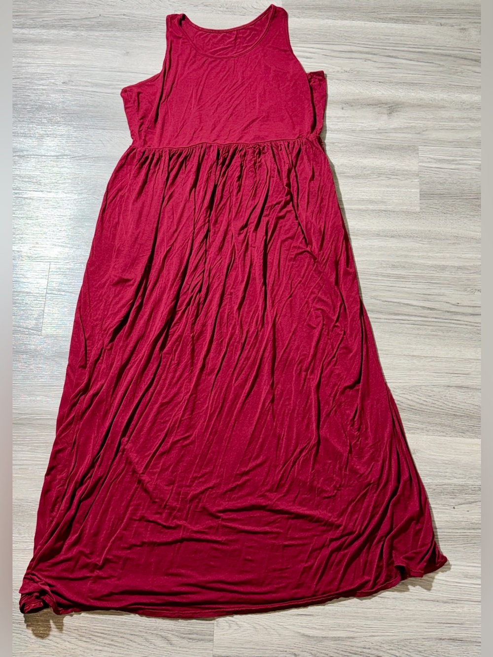 Unbranded Women’s Maxi Dress Sleeveless Empire Waist XL red Pre-Owned